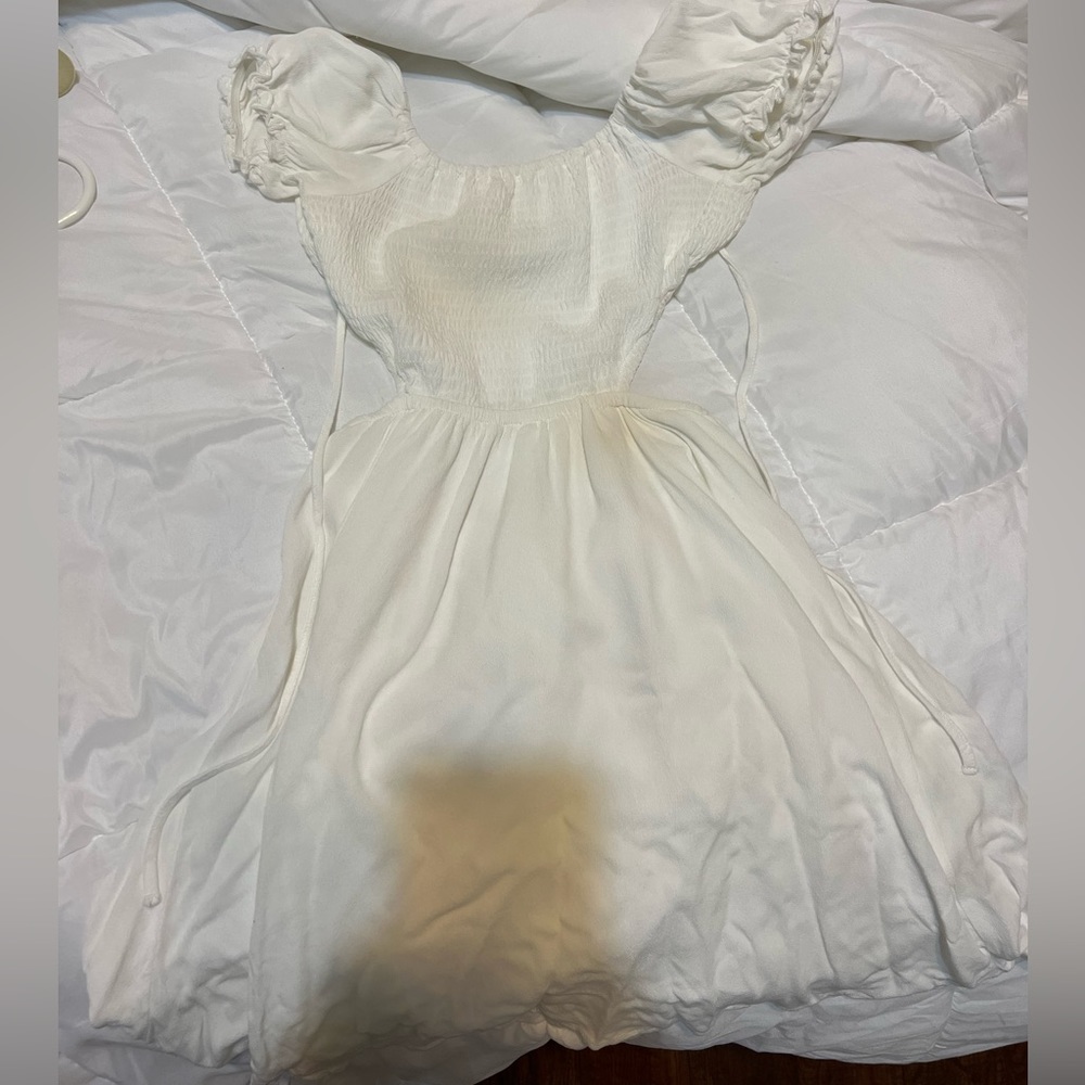 Mini white summer dress